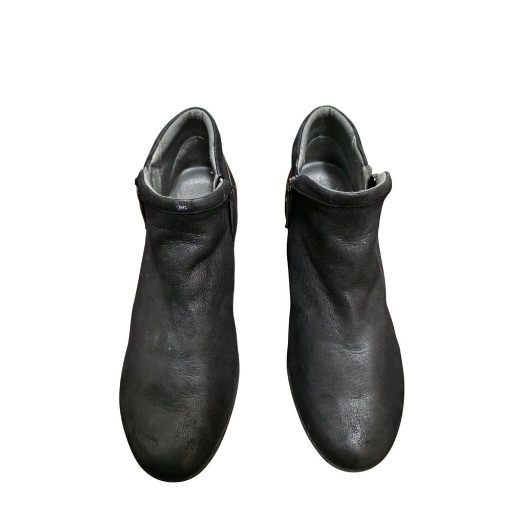 Dansko‎ Women's Black Leather Ankle Boots Side Zippers Size 38